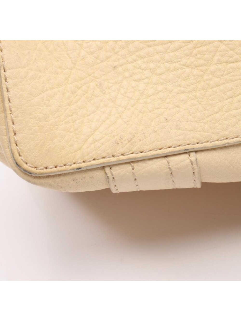 Celine Handbag Macadam Cream Leather Triomphe - Picture 10 of 11